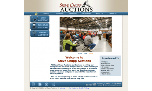 View the different types of auctions.